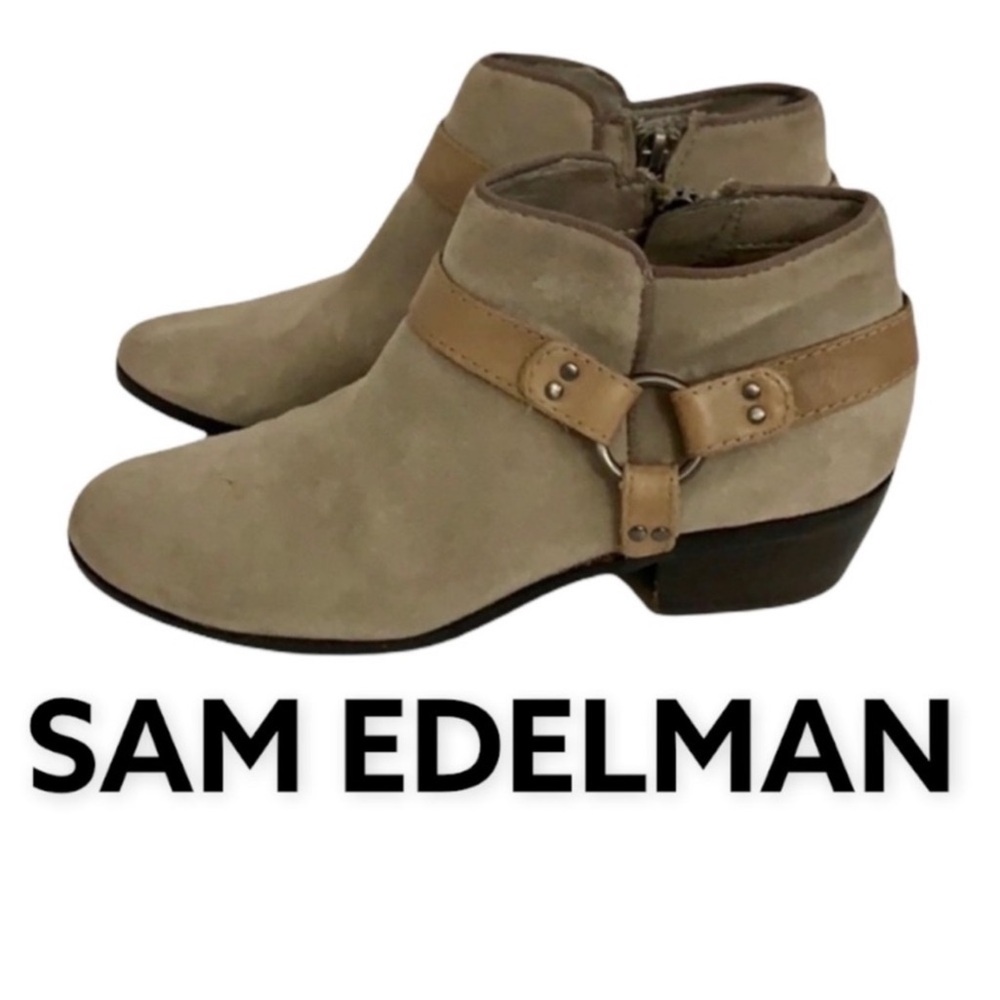 Authentic Sam Edelman suede leather designer ankle boots booties size 6